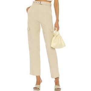 REVOLVE Lovers + Friends White Label Eden cargo Pant Neautral Light Khaki Size M